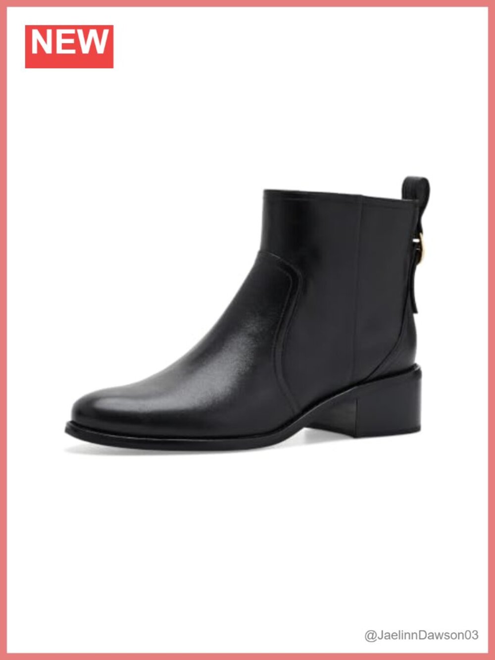 Leather Ankle Boots Round Toe Flat Comfort Business Casual Booties